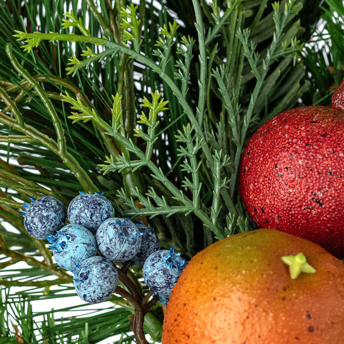 19" Della Robbia Mixed Pine & Fruit Spray Lifestyle Photo