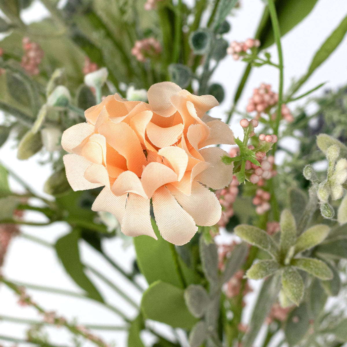 19" Mixed Dahlia Filler Flower Bush: Peach Lifestyle Photo
