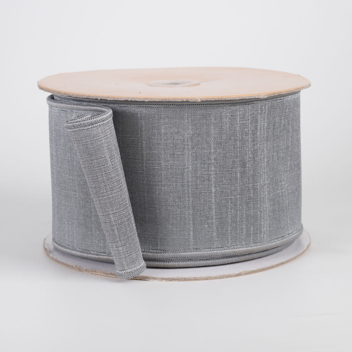 2.5" Double Sided Fused Dupioni Ribbon: Grey (10 Yards) Item Number: LX403410