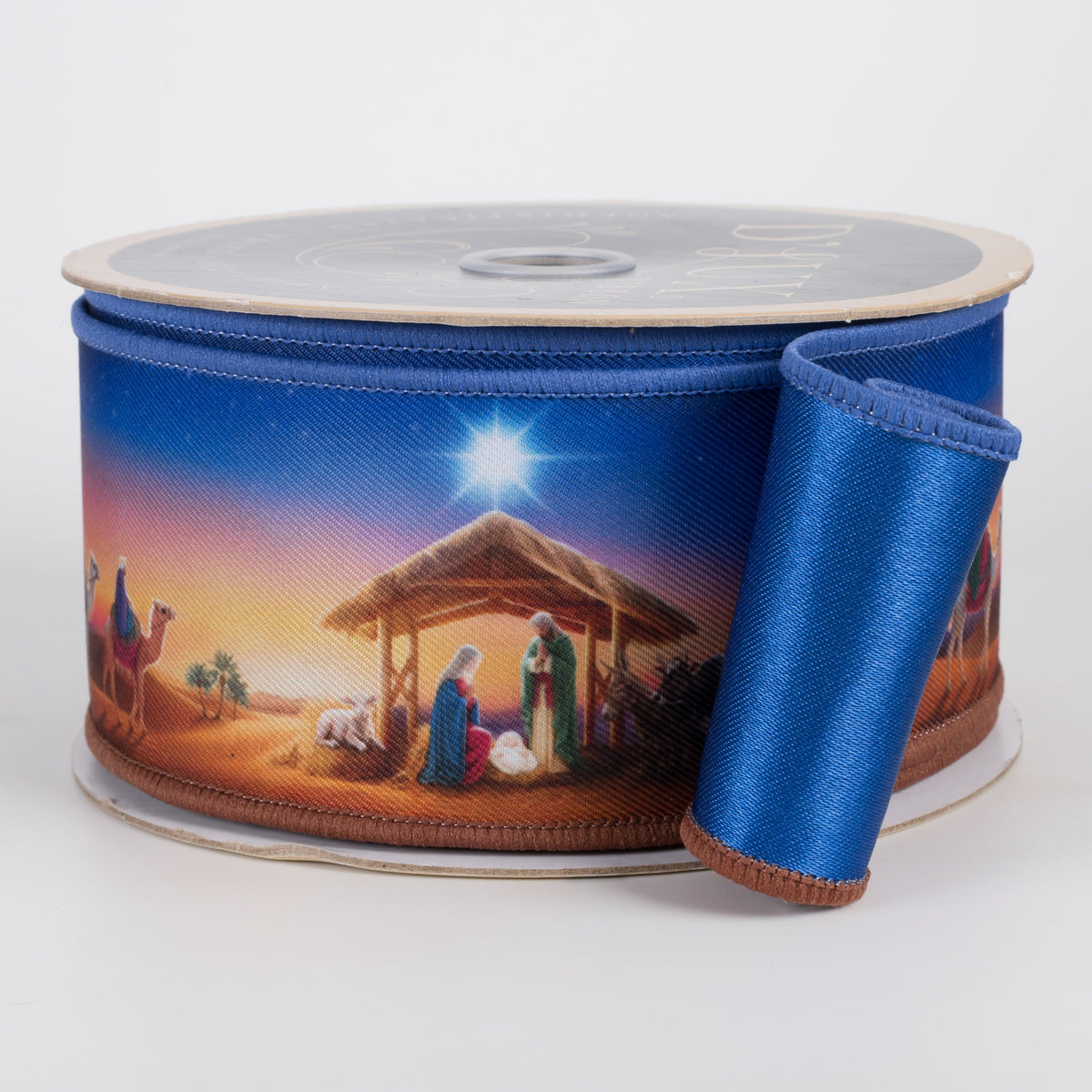 2.5" Double Sided Fused Nativity Scene Ribbon (10 Yards) Item Number: LX1250RT