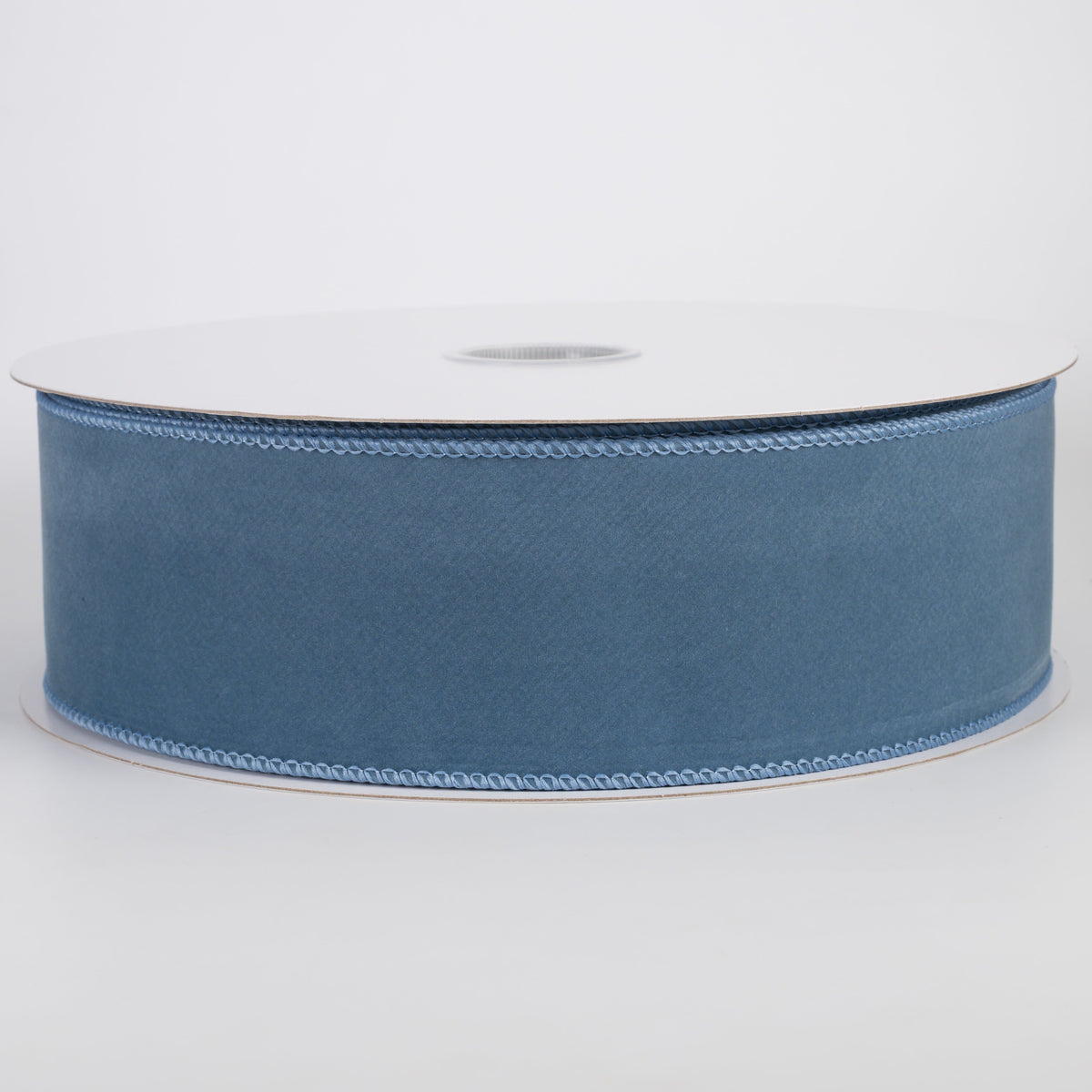 2.5" Flat Velvet Ribbon: Dusty Blue (50 Yards) Item Number: 861-40-611