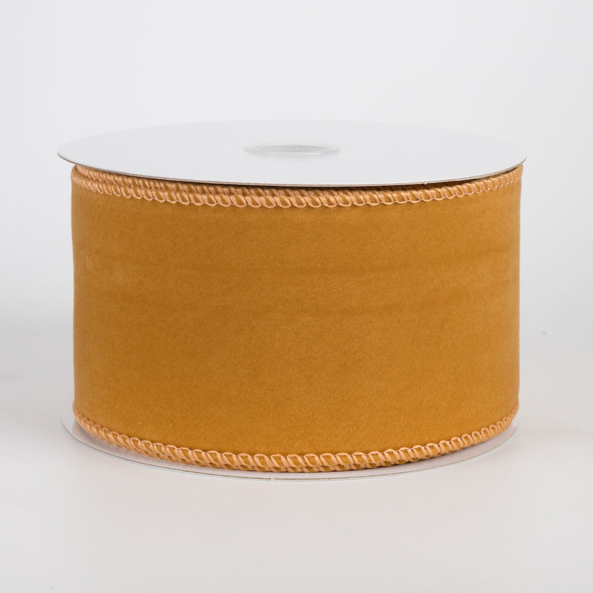 2.5" Flat Velvet Ribbon: Golden Tan (10 Yards) Item Number: 61624-40-35