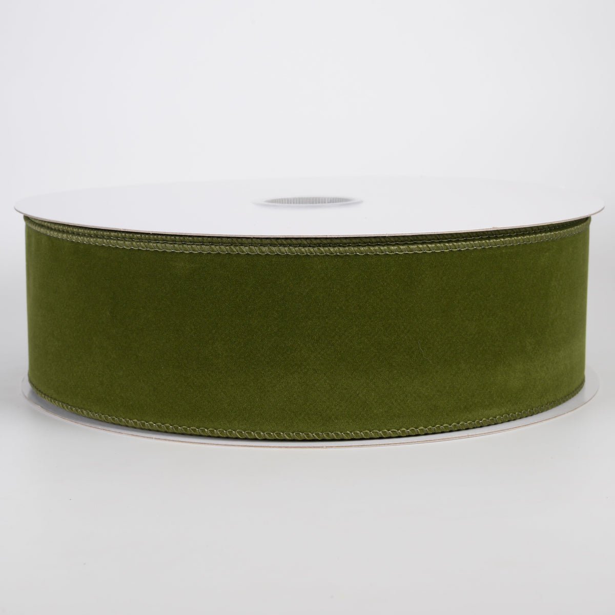 2.5" Flat Velvet Ribbon: Moss Green (50 Yards) Item Number: 861-40-616