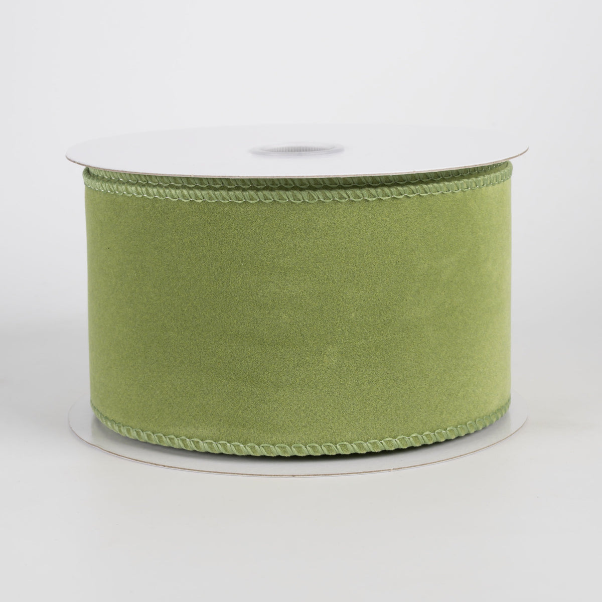 2.5" Flat Velvet Ribbon: Sage Green (10 Yards) Item Number: 61624-40-06