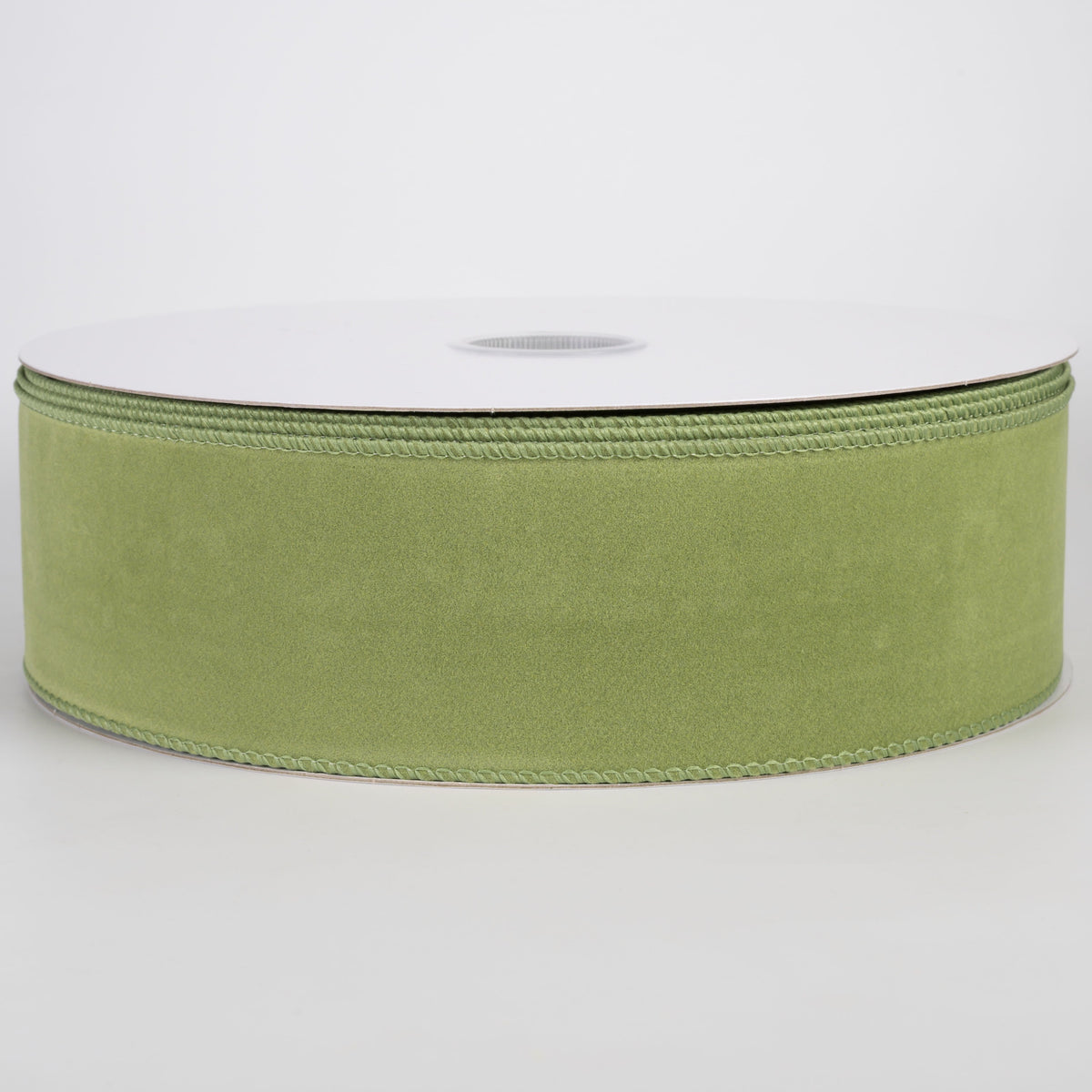 2.5" Flat Velvet Ribbon: Sage Green (50 Yards) Item Number: 861-40-617