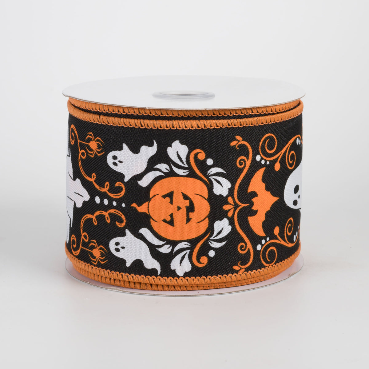 2.5" Halloween Damask Ribbon: Black & Orange (10 Yards) Item Number: RGF1688GG