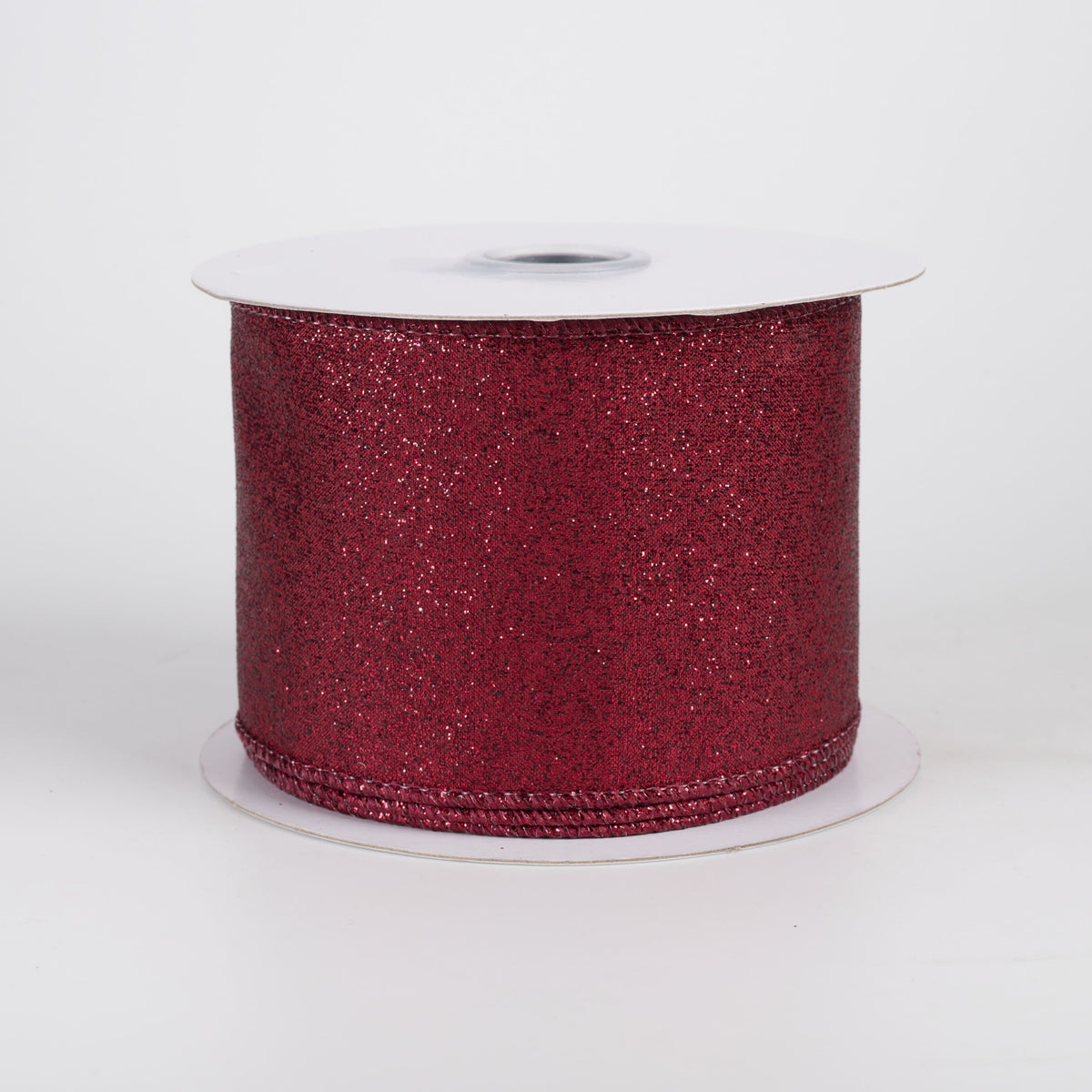 2.5" Shimmer Glitter Ribbon: Cranberry Red (10 Yards) Item Number: RGC1597Y6