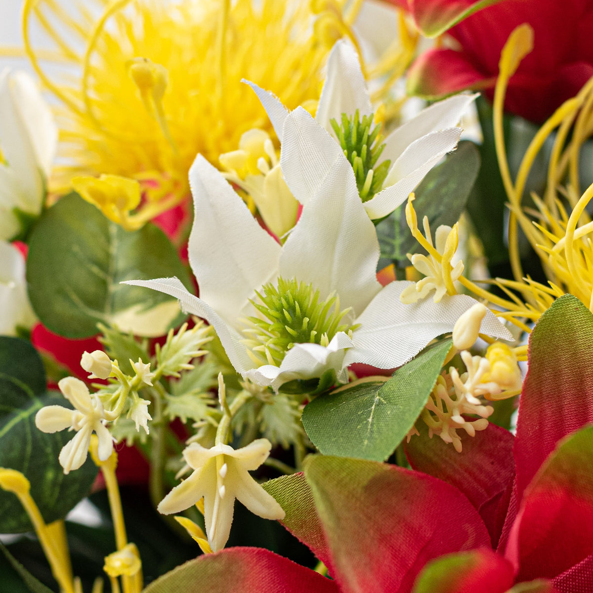 20" Protea Lotus Bush: Fuchsia & Yellow (18 Stem) detail photo 4