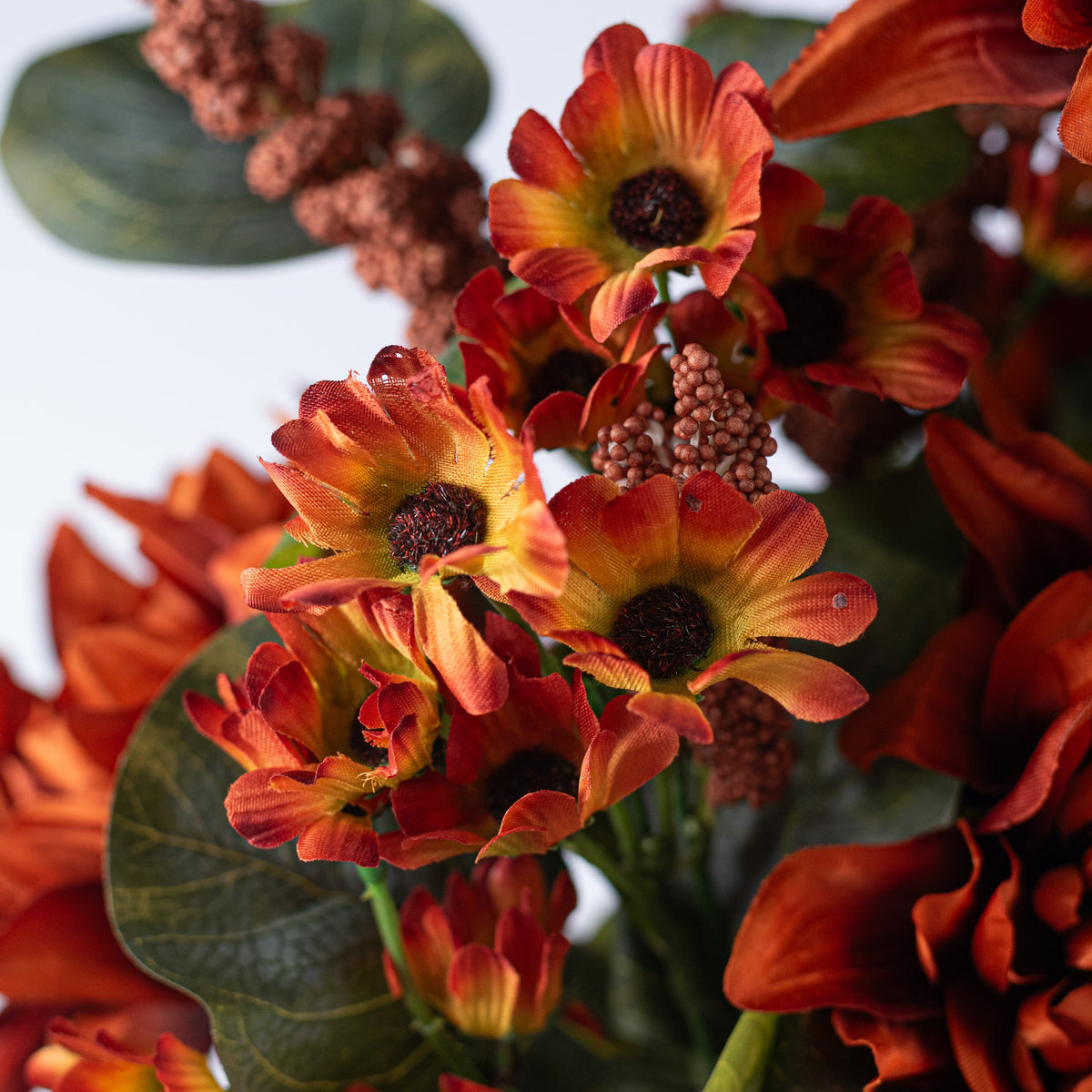 21" Dahlia & Daisy Filler Bush: Rust Orange (14 Stem) Lifestyle Photo
