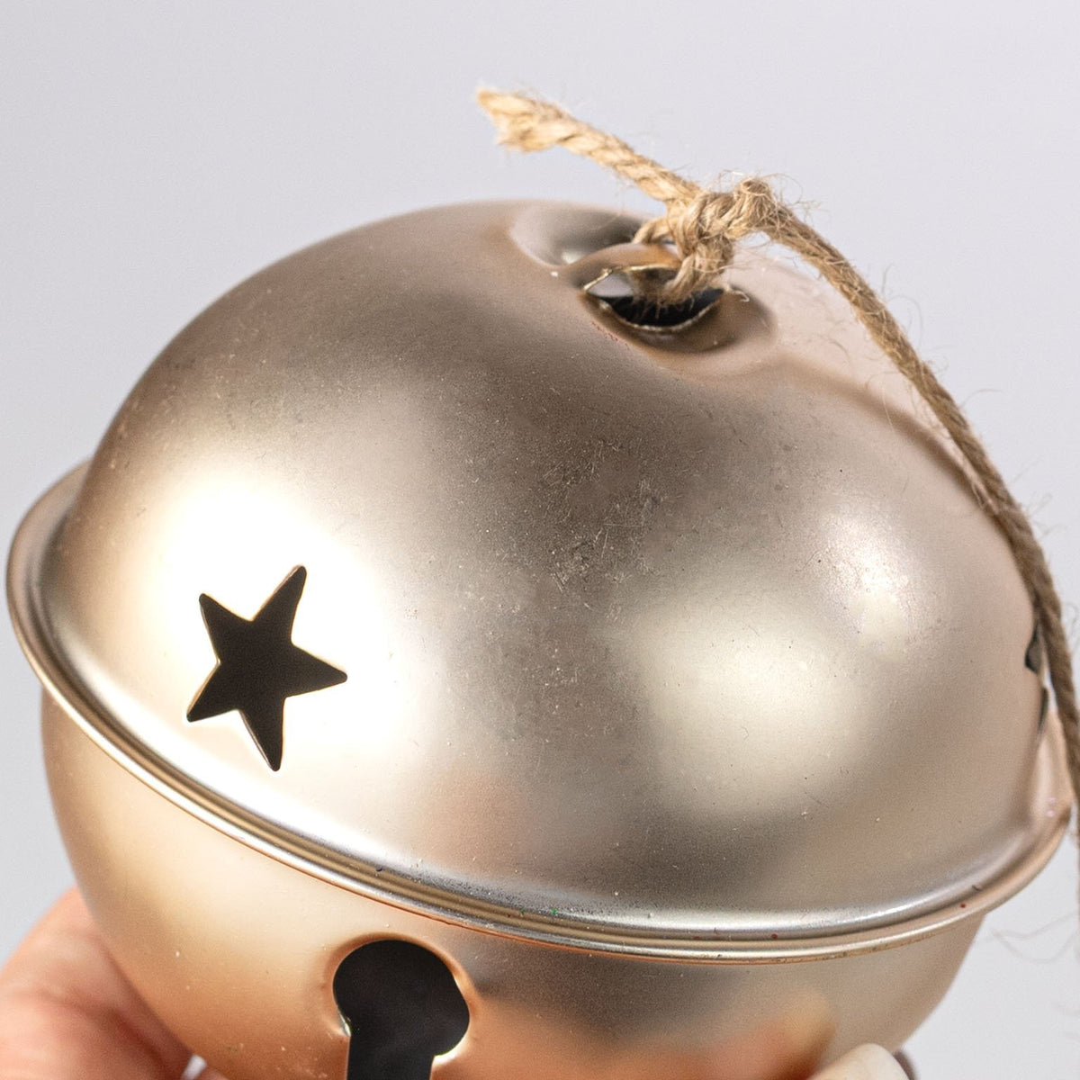 21" Hanging Jingle Bell Cluster Ornament: Champagne Gold detail photo 3