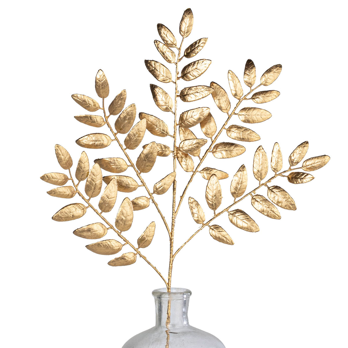 21" Metallic Honey Locust Leaf Spray: Gold Item Number: XS248008