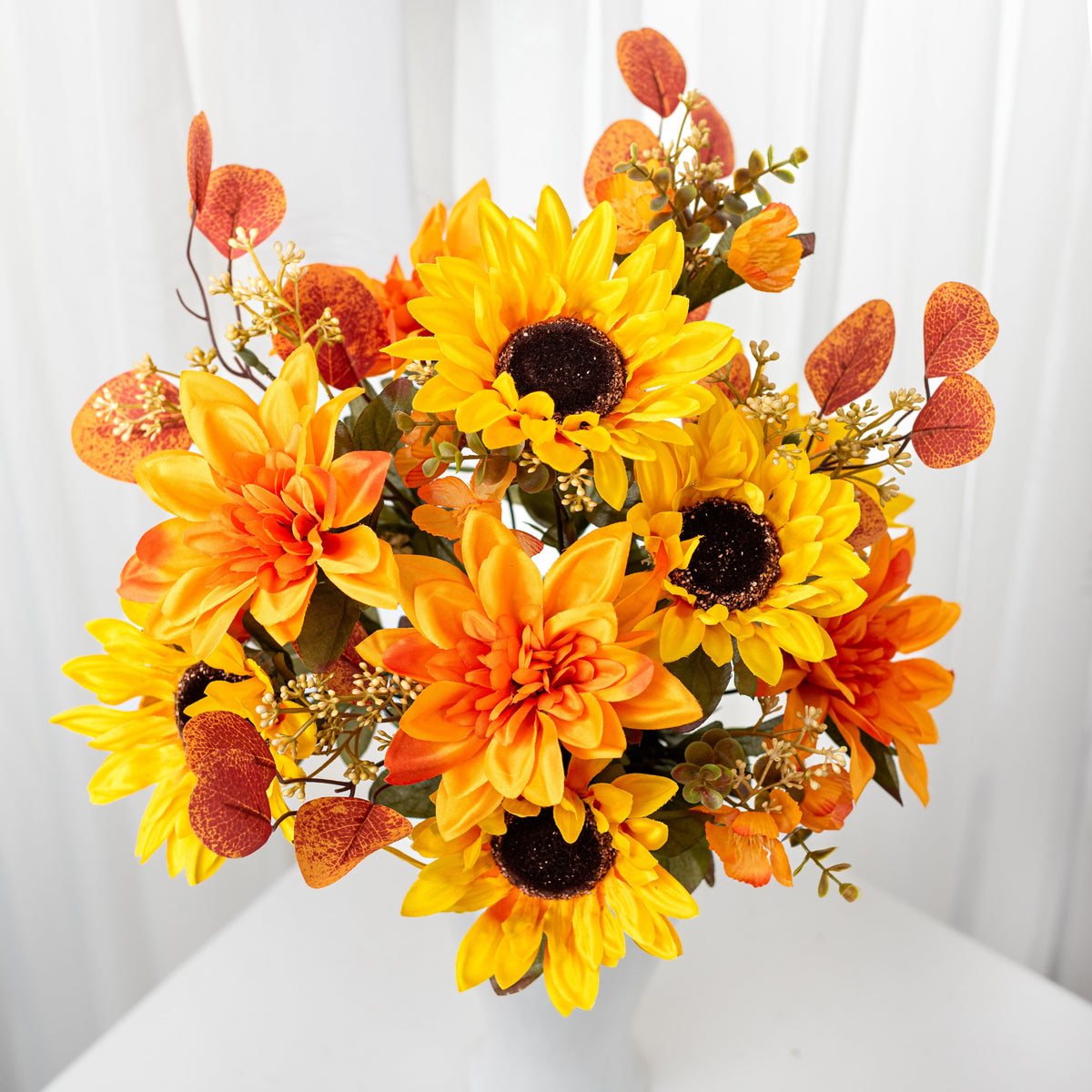 21" Sunflower Dahlia Bush: Orange Yellow (18 Stem) Item Number: 57192ORYW