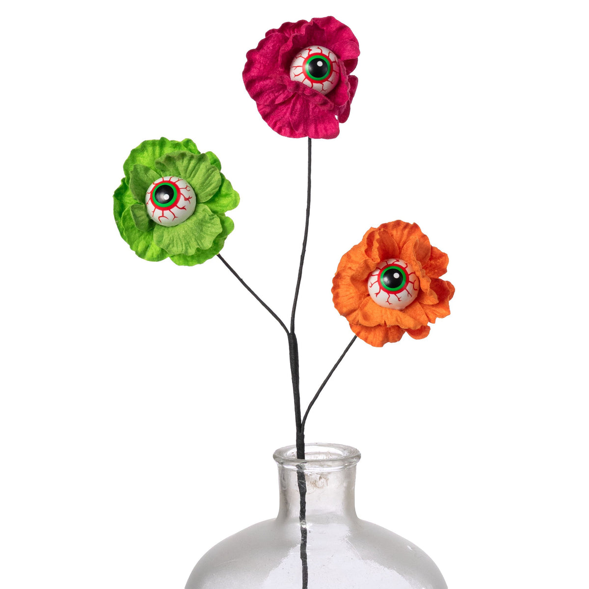 22" Eyeball Poppy Spray: Hot Pink, Orange & Lime Item Number: HH1408J1