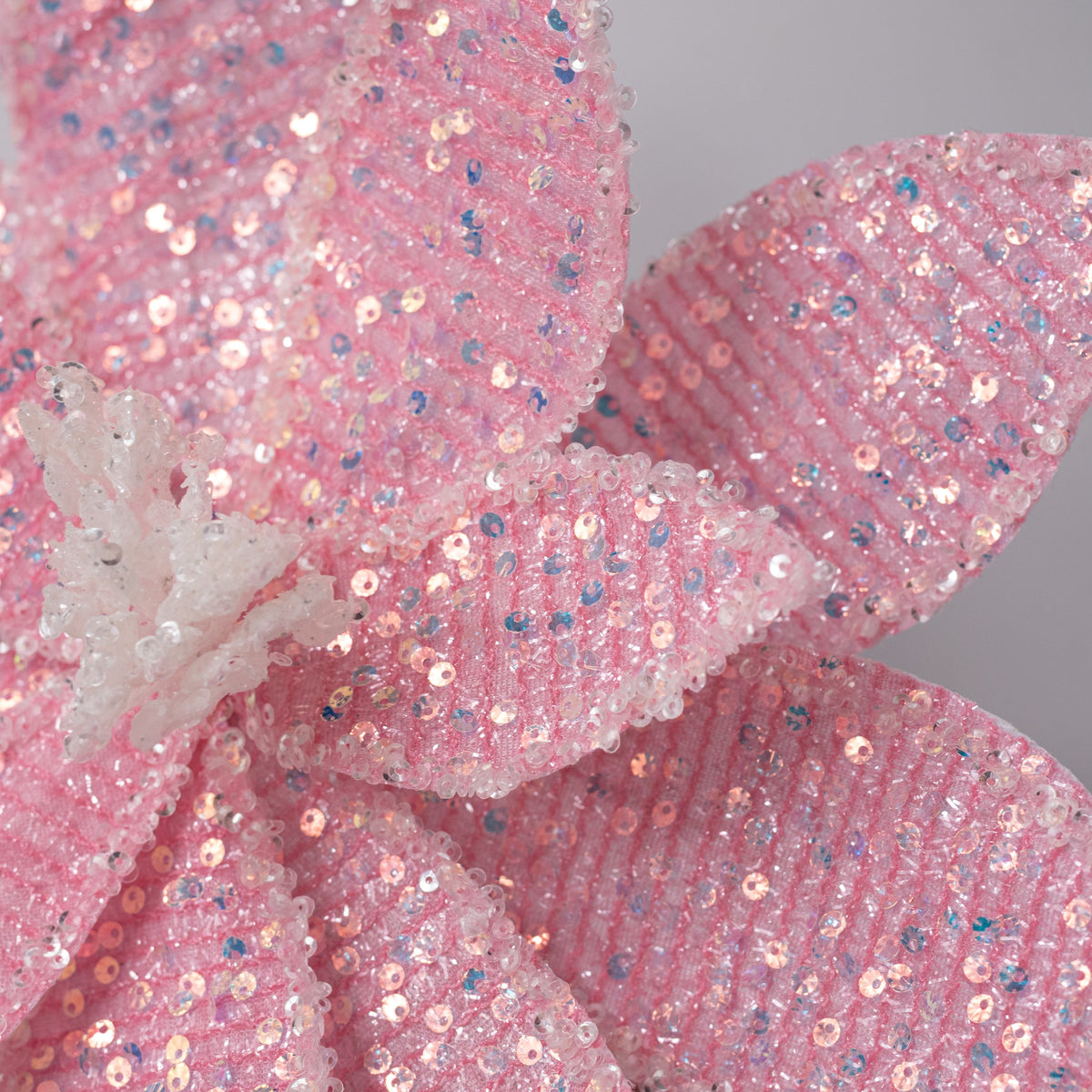 22" Iridescent Poinsettia Stem: Pink Multicolor Lifestyle Photo