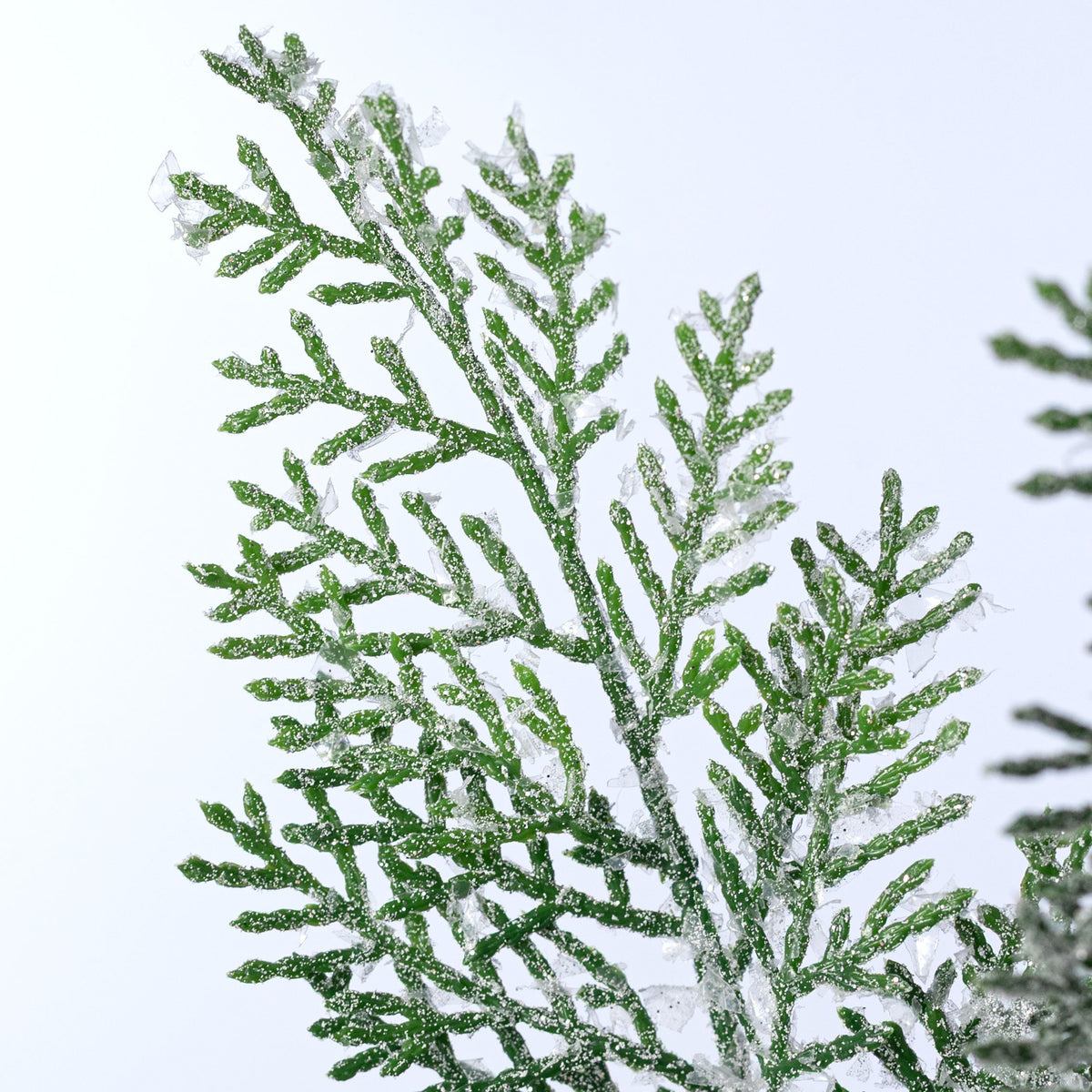 22" Plastic Cedar Bush: Iced Green (7 Stem) Lifestyle Photo