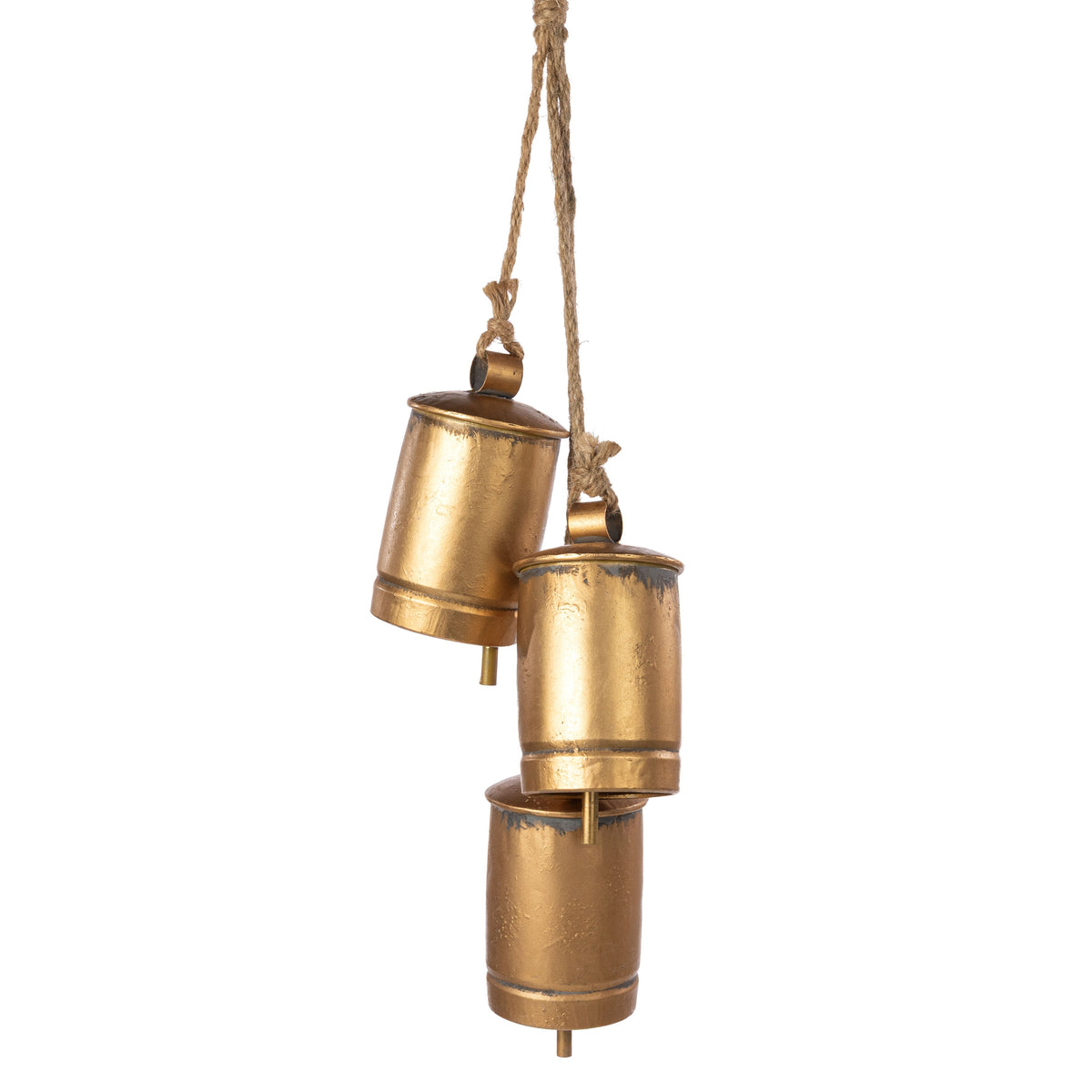 23" Hanging Barrel Bell Ornament Cluster: Antique Gold Item Number: 571002
