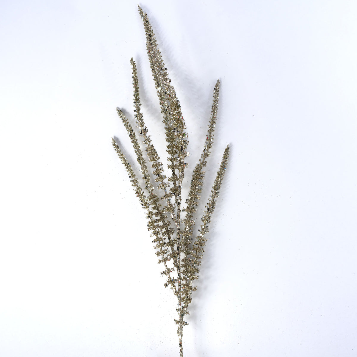 24" Artificial Lavender Bush: Champagne Gold (5 Stem) detail photo 4