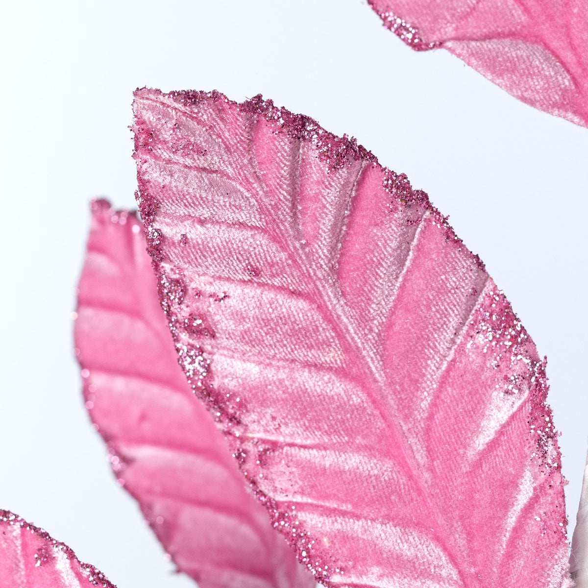 25" Velvet Magnolia Leaves Spray: Pink Lifestyle Photo