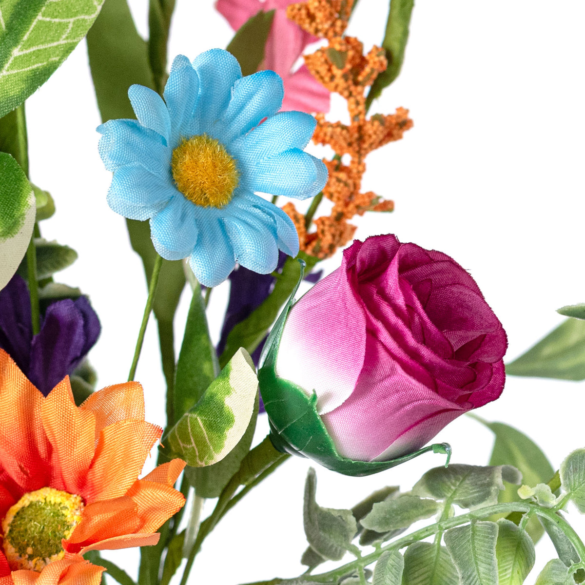 26" Fabric Daisy, Rose & Leaf Spray: Summer Fiesta Lifestyle Photo