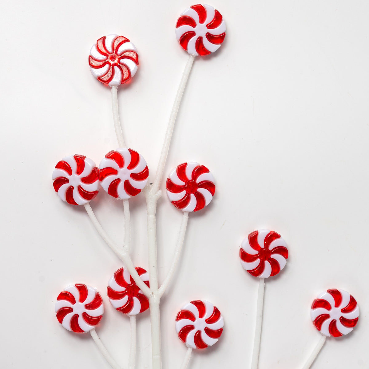 26" Peppermint Candy Spray: Red & White Lifestyle Photo