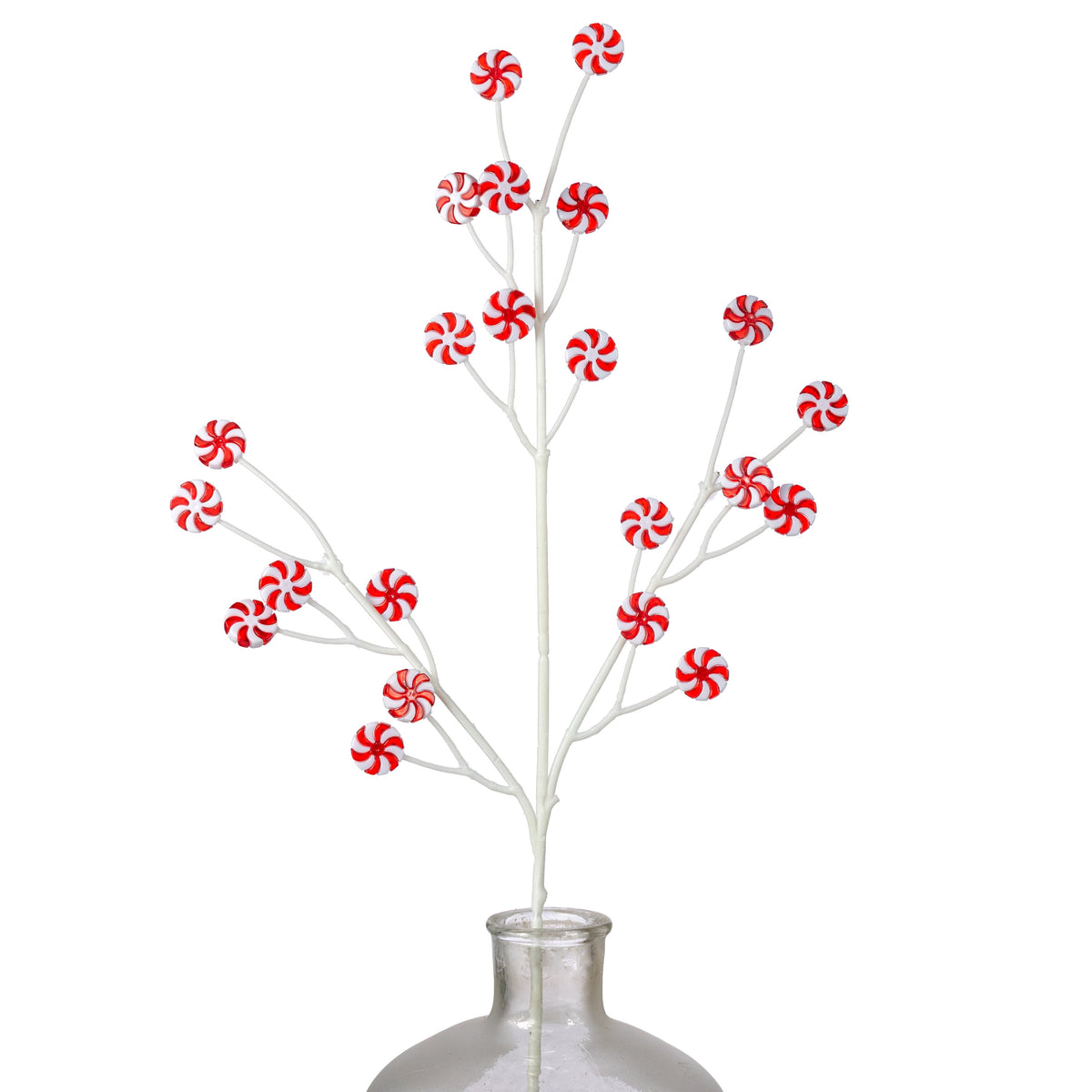 26" Peppermint Candy Spray: Red & White Item Number: 2829193RW