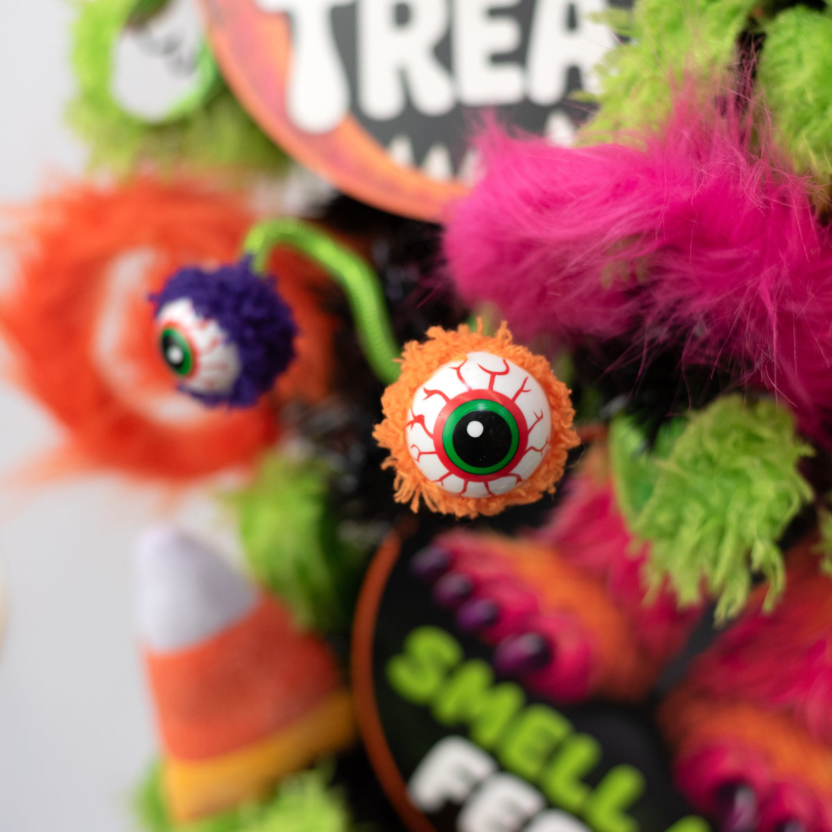 28" Furry Monster Eyeballs Spray: Halloween Lifestyle Photo