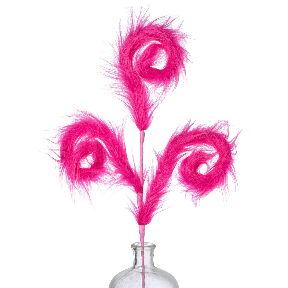 28" Furry Spiral Curly Spray: Hot Pink Item Number: 57302BT