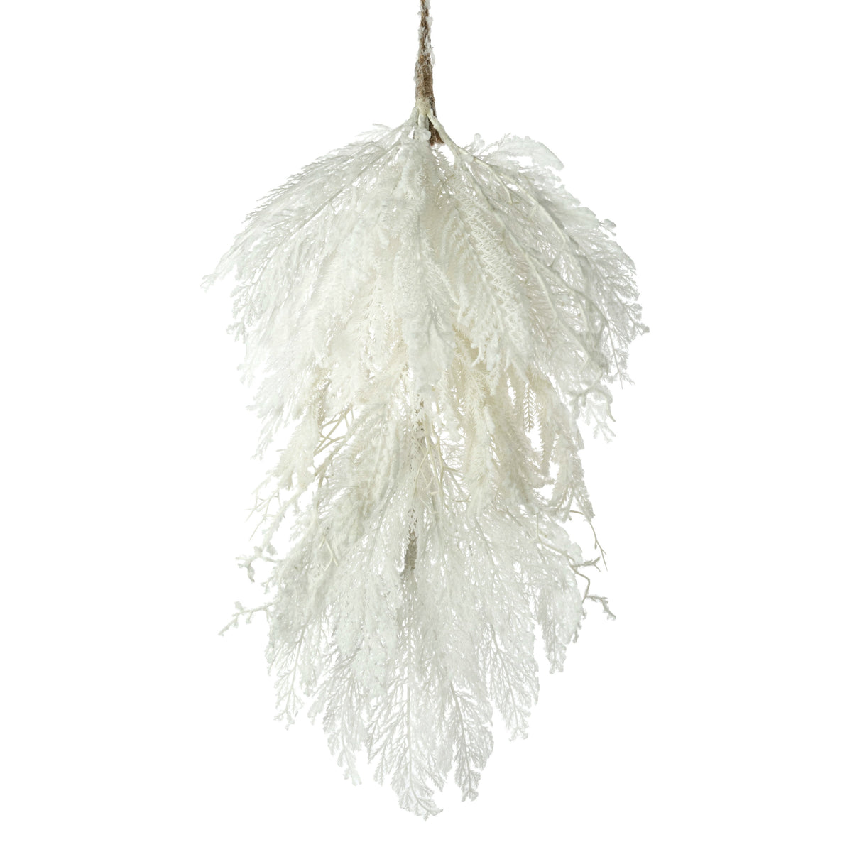 29" Flocked Cedar Teardrop: White Item Number: 2845010WH