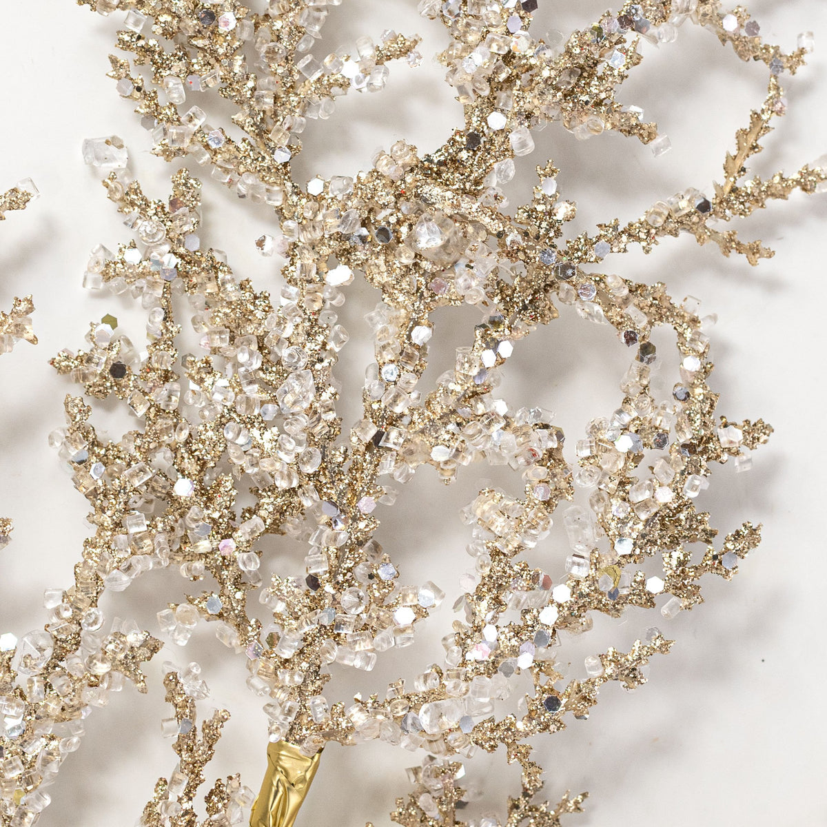 29" Iced Metallic Cedar Spray: Gold Lifestyle Photo