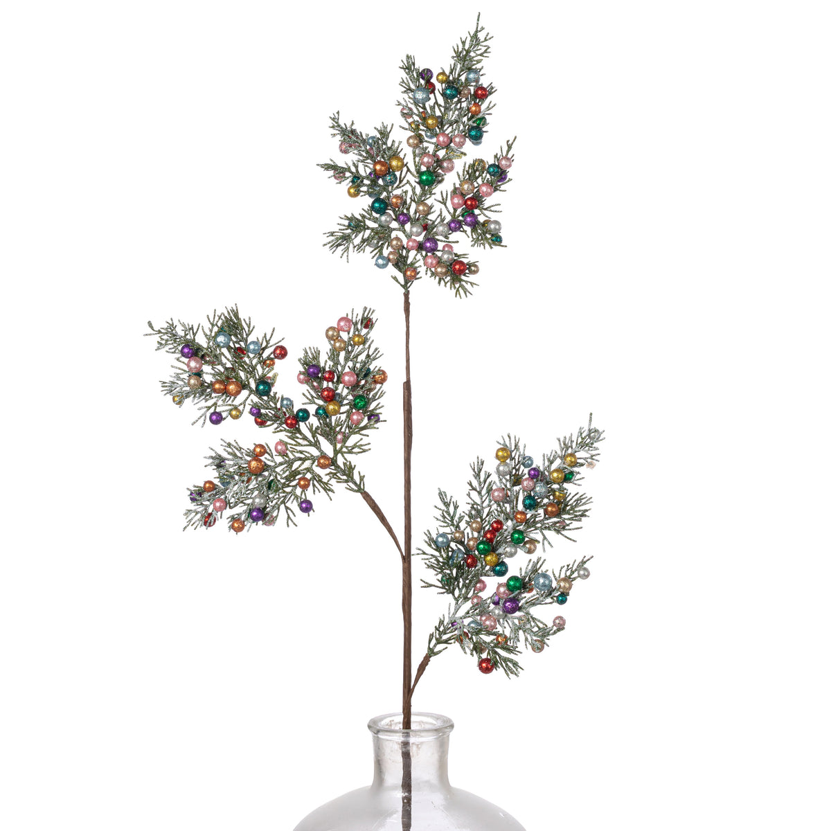 30" Glittered Pine & Berry Spray: Multicolor Item Number: 276543
