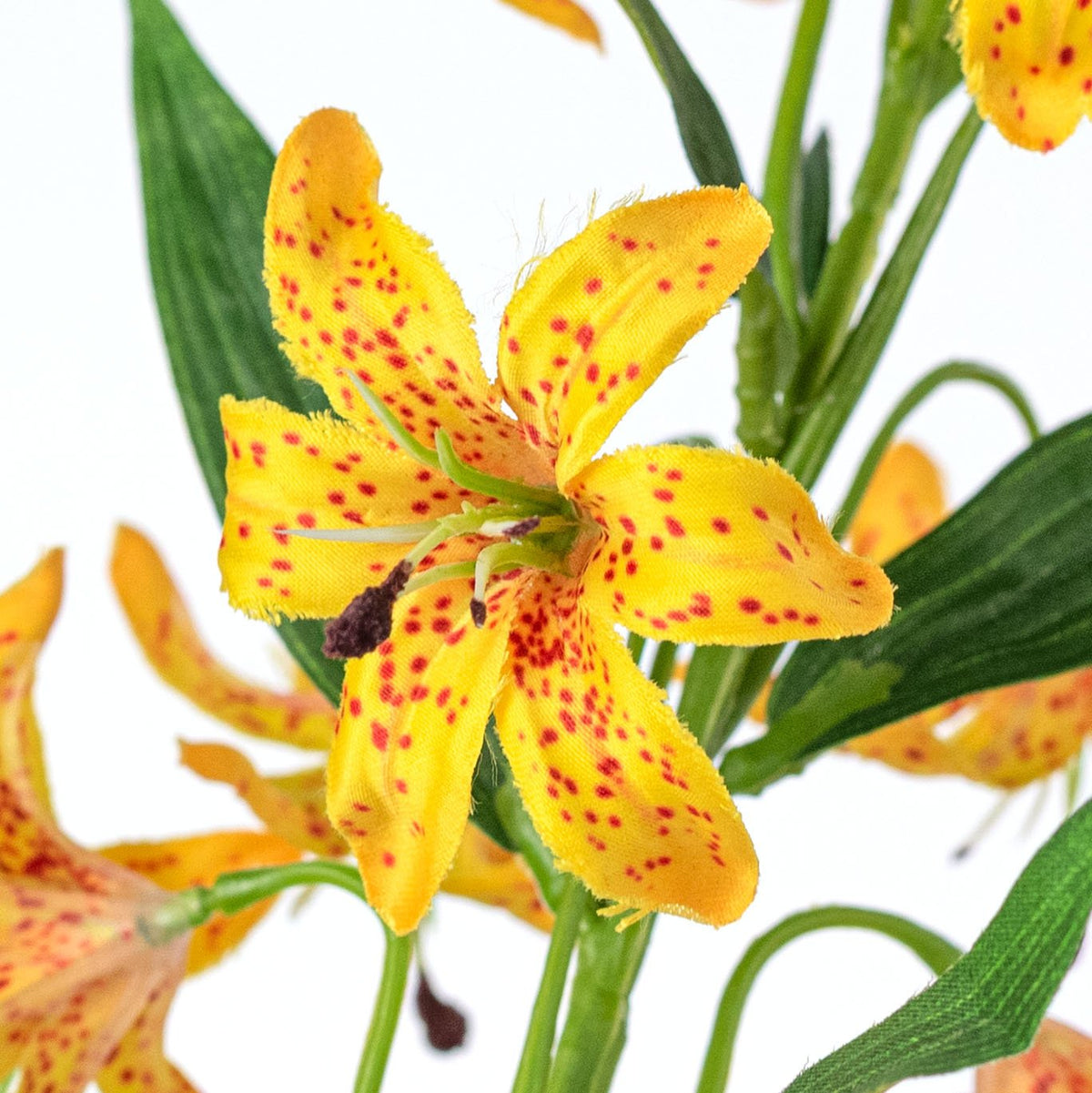 32" Cap Lily Stem: Golden Yellow Lifestyle Photo