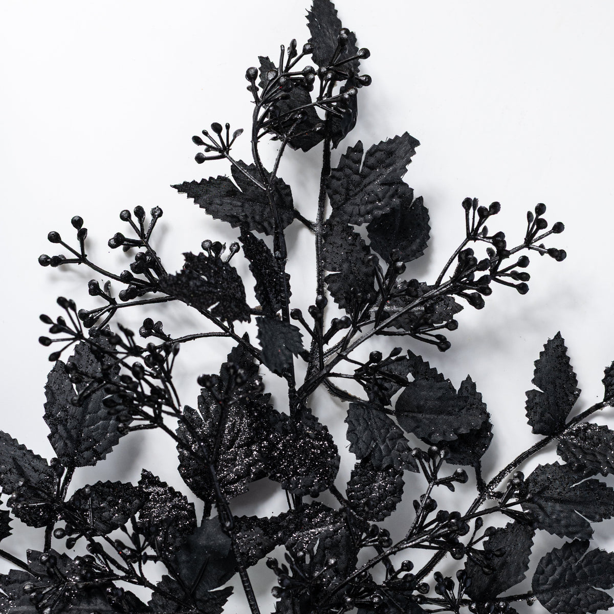 34" Berries & Leaves Greenery Spray: Black Lifestyle Photo