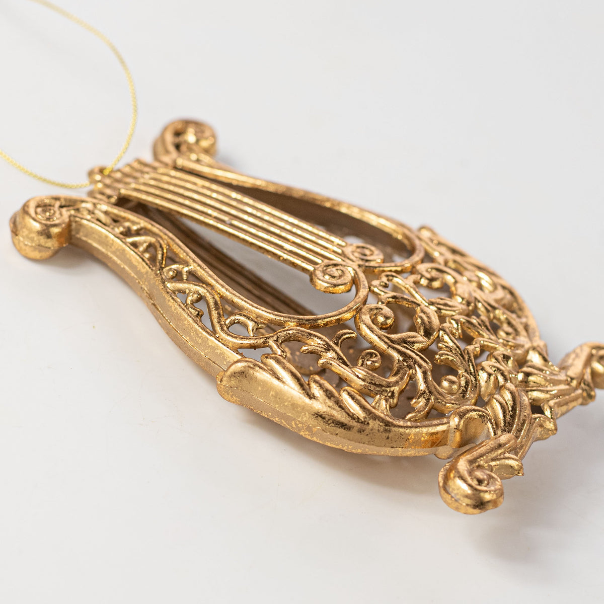 4-7" Musical Instrument Ornaments: Gold (3 Assorted) detail photo 3