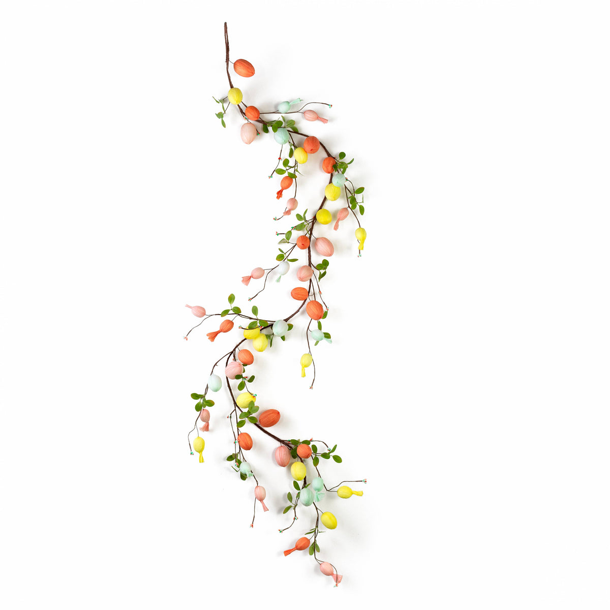 74" Paper Easter Eggs & Leaves Garland