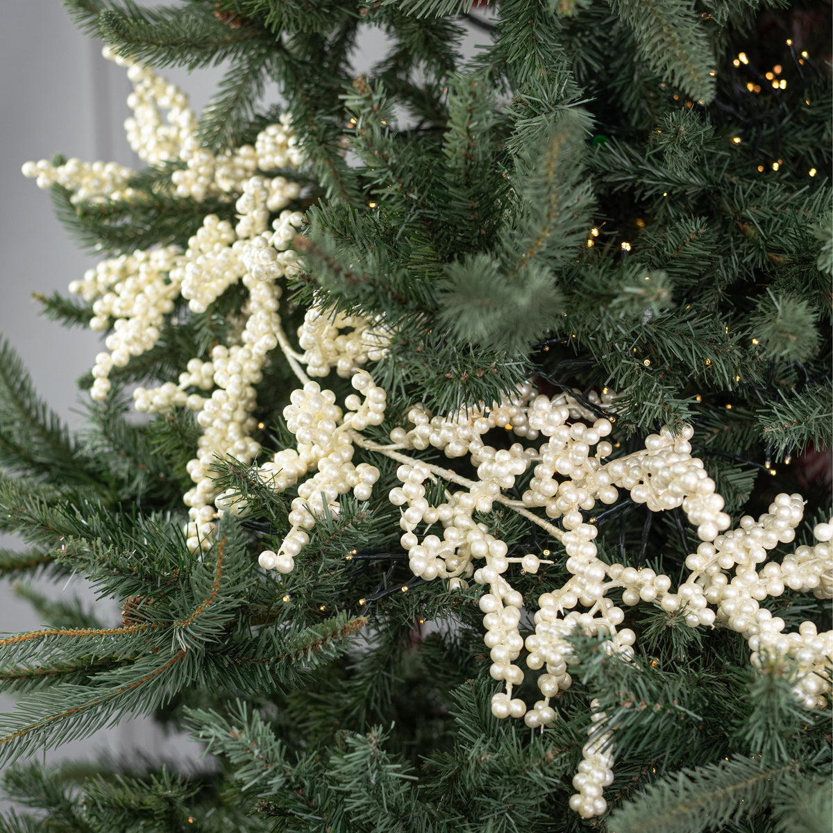 78" Berry Clusters Garland: Ivory Pearl Lifestyle Photo