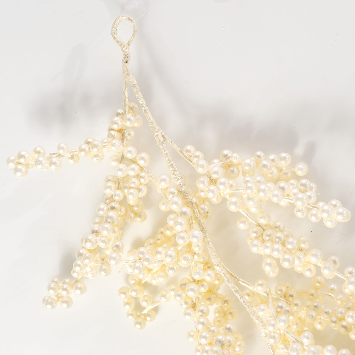 78" Berry Clusters Garland: Ivory Pearl detail photo 5