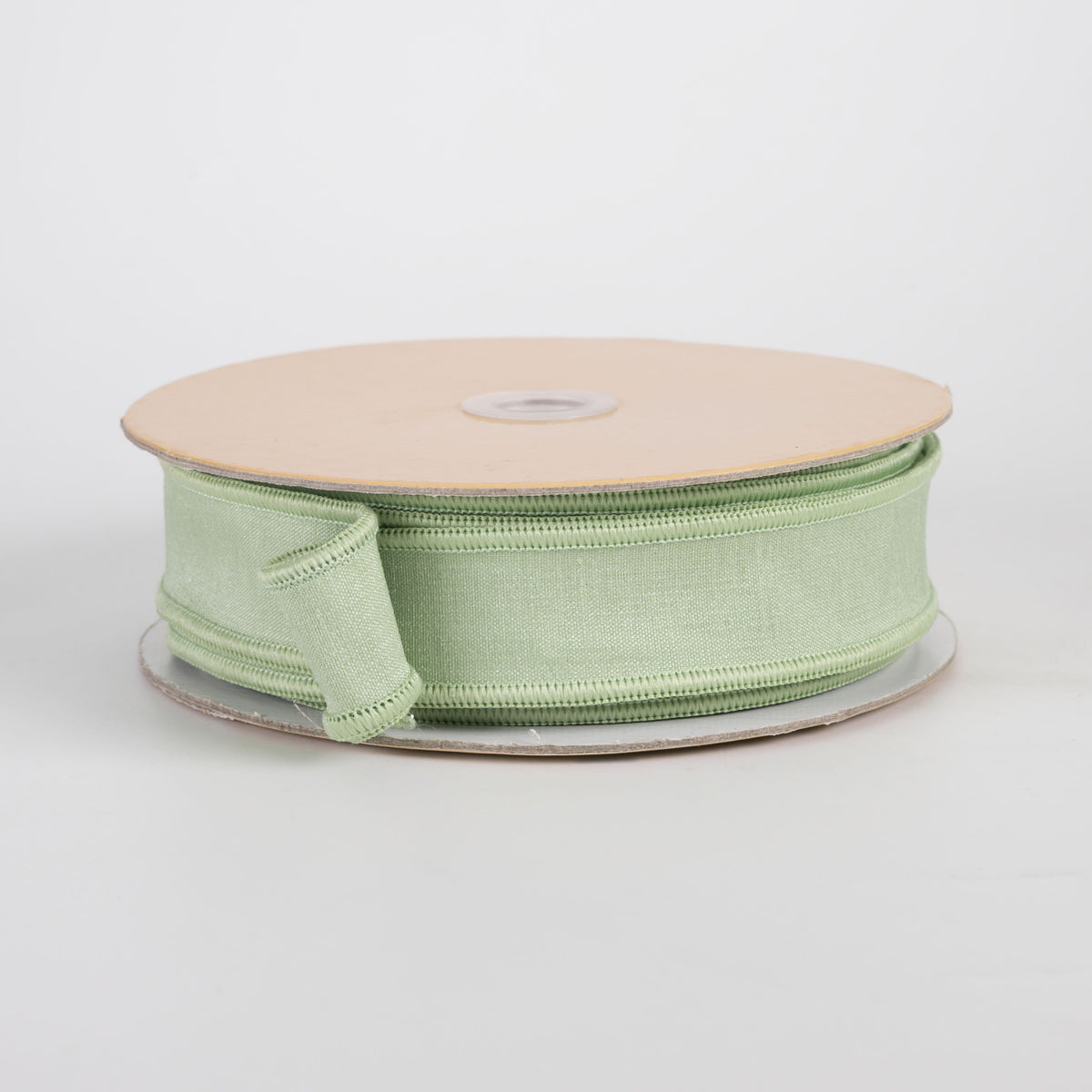 7/8" Double Sided Fused Dupioni Ribbon: Sage Green (10 Yards) Item Number: LX4032F1