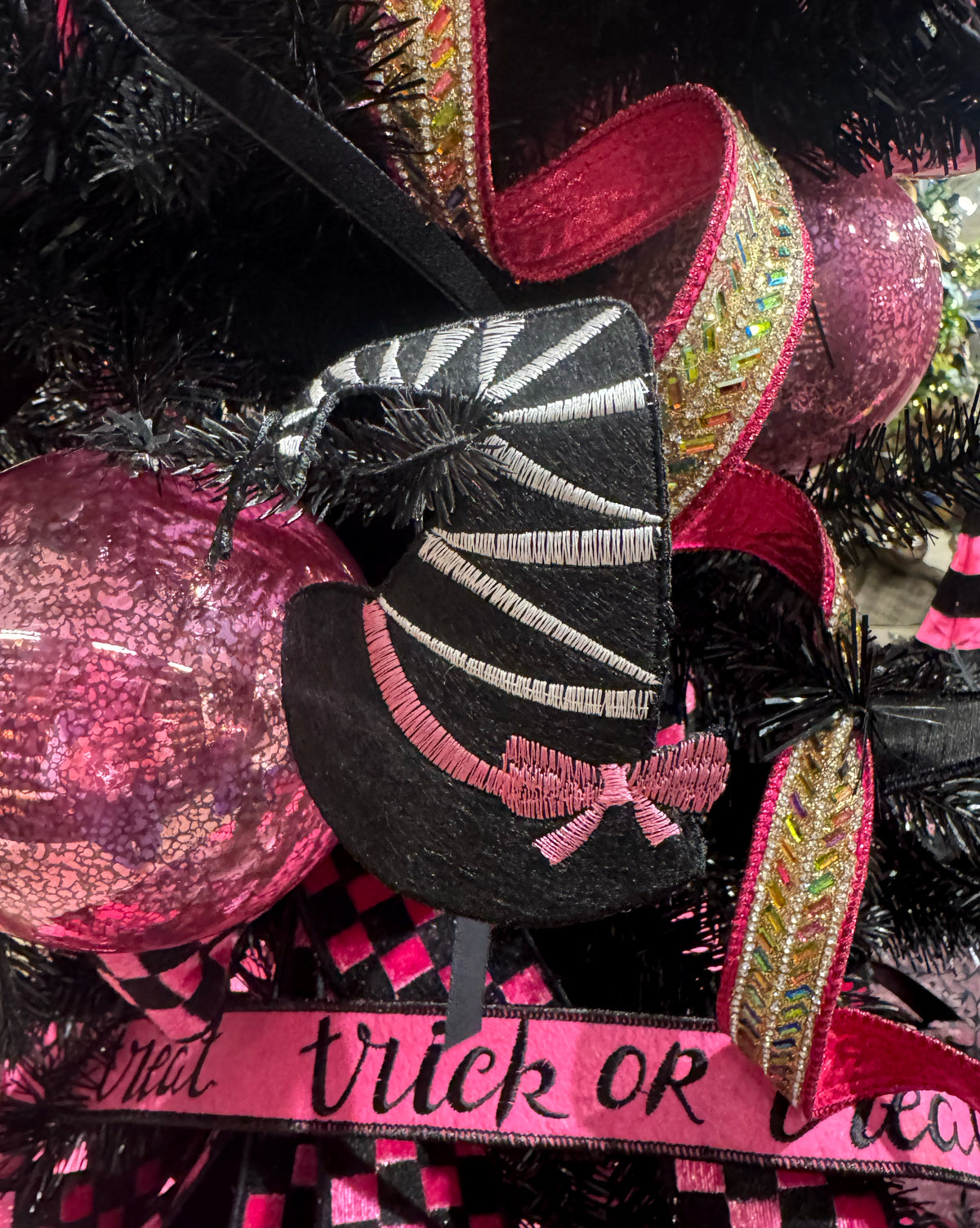 [D Stevens] 1" Metallic Dupioni Herringbone Iridescent Jewel Ribbon: Fuchsia Pink (5 Yards)