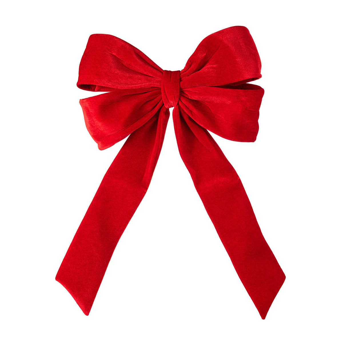 39" Oversized Velvet Bow: Red