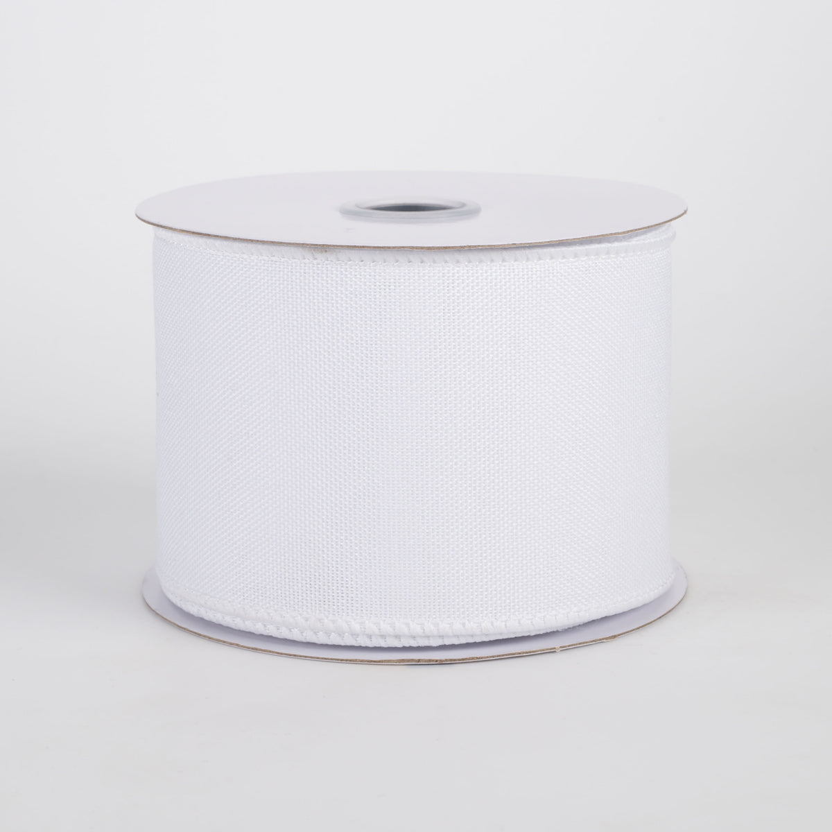 2.5" Royal Canvas Ribbon: White (10 Yards)