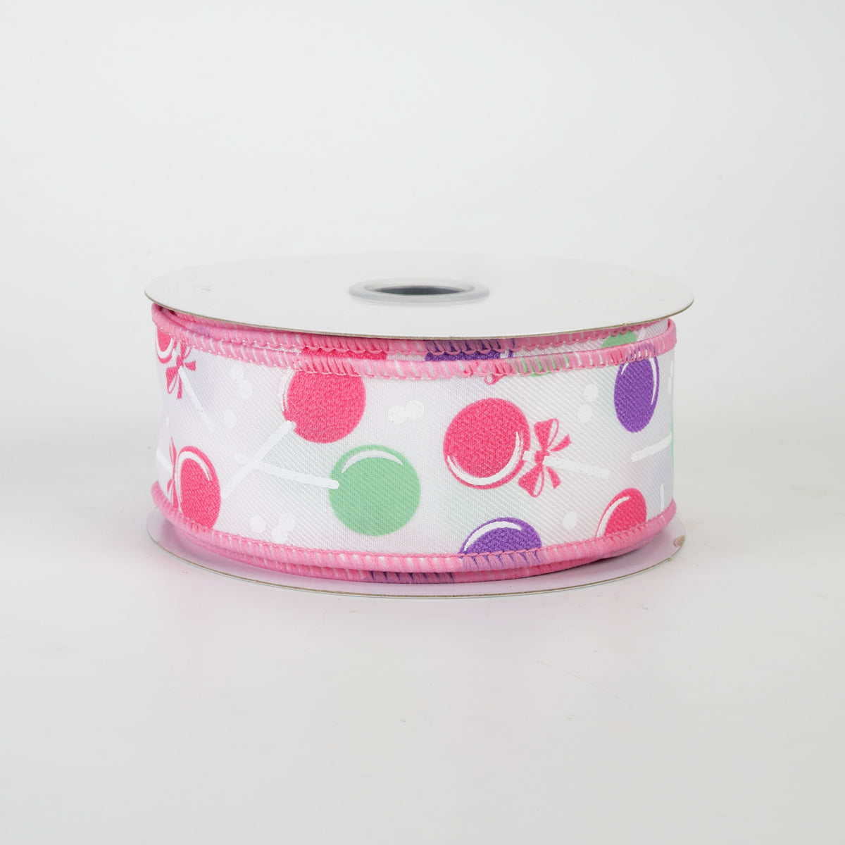 1.5" Lollipops Candy Ribbon: Pastels (10 Yards)