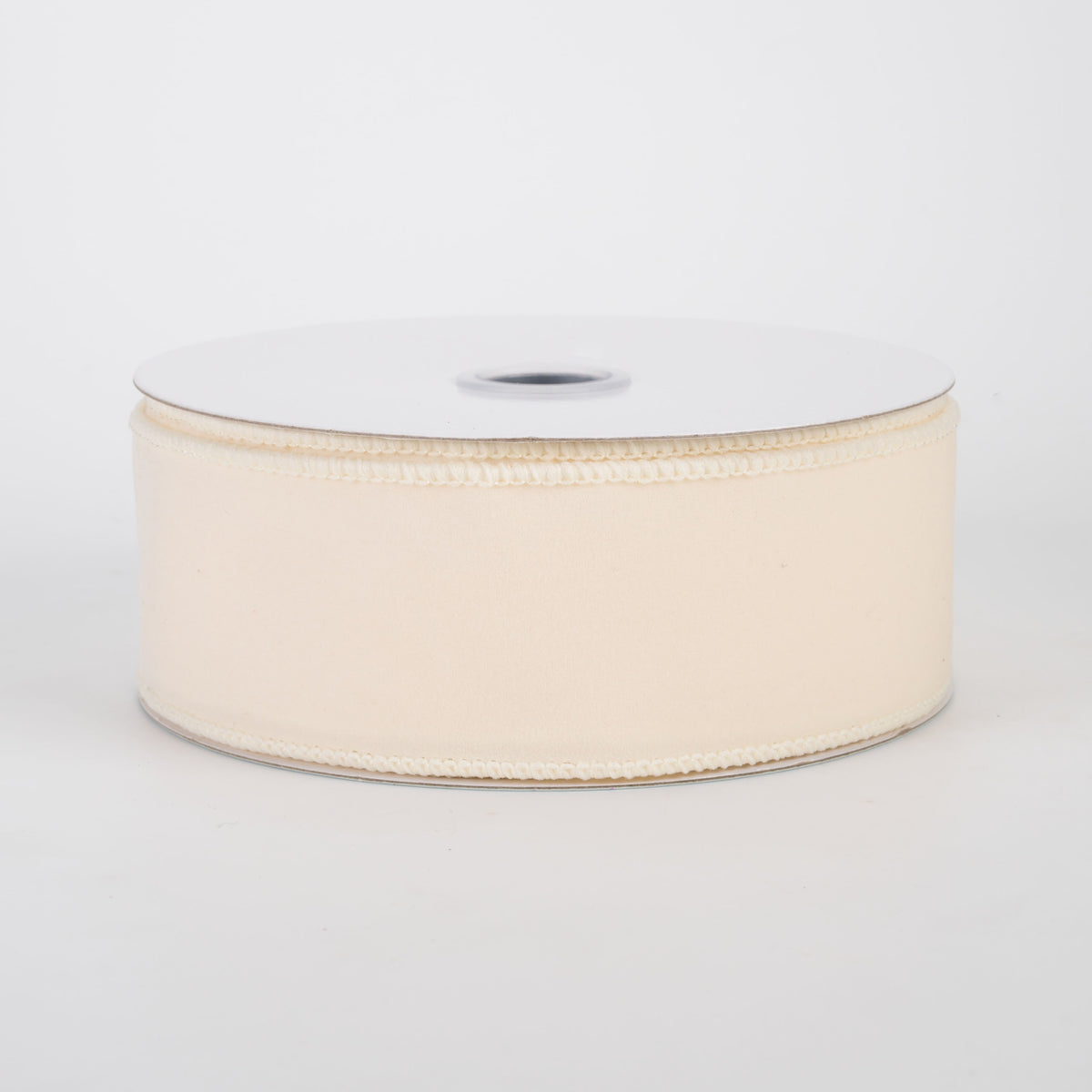 1.5" Wired Velvet Ribbon: Cream (10 Yards)