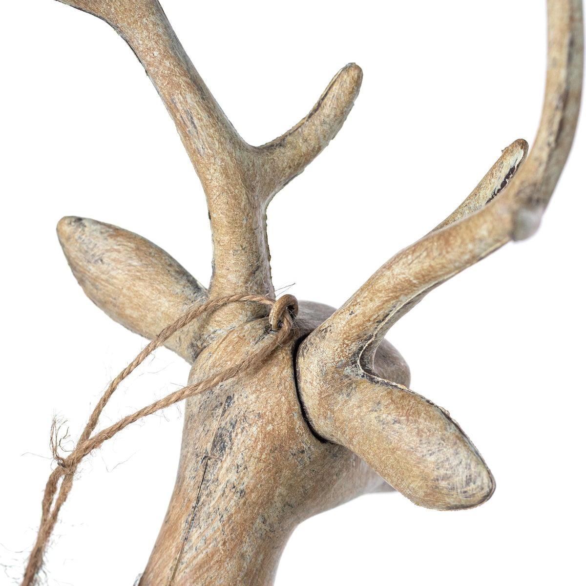 10" Deer Head Ornament: Wood Grain