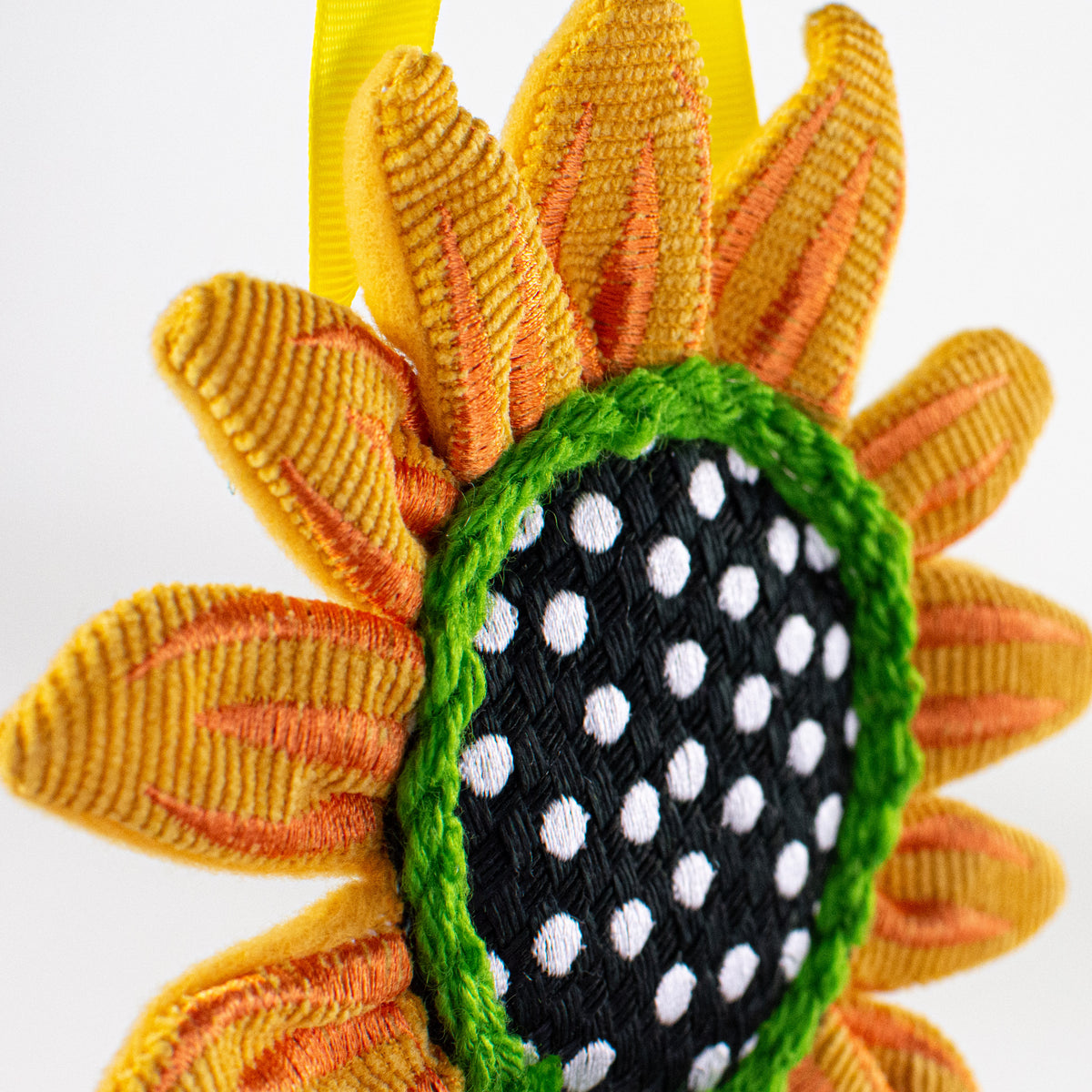 6" Adorables Fabric Sunflower Ornament detail photo 3