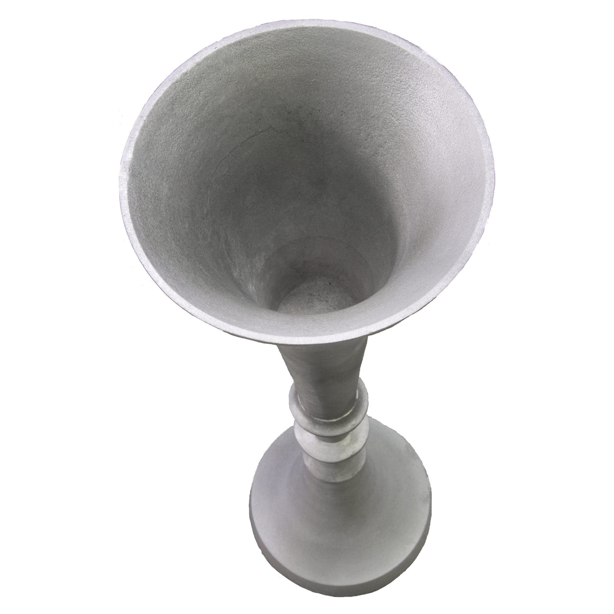 26" Aluminum Trumpet Vase: Rock Grey detail photo 3