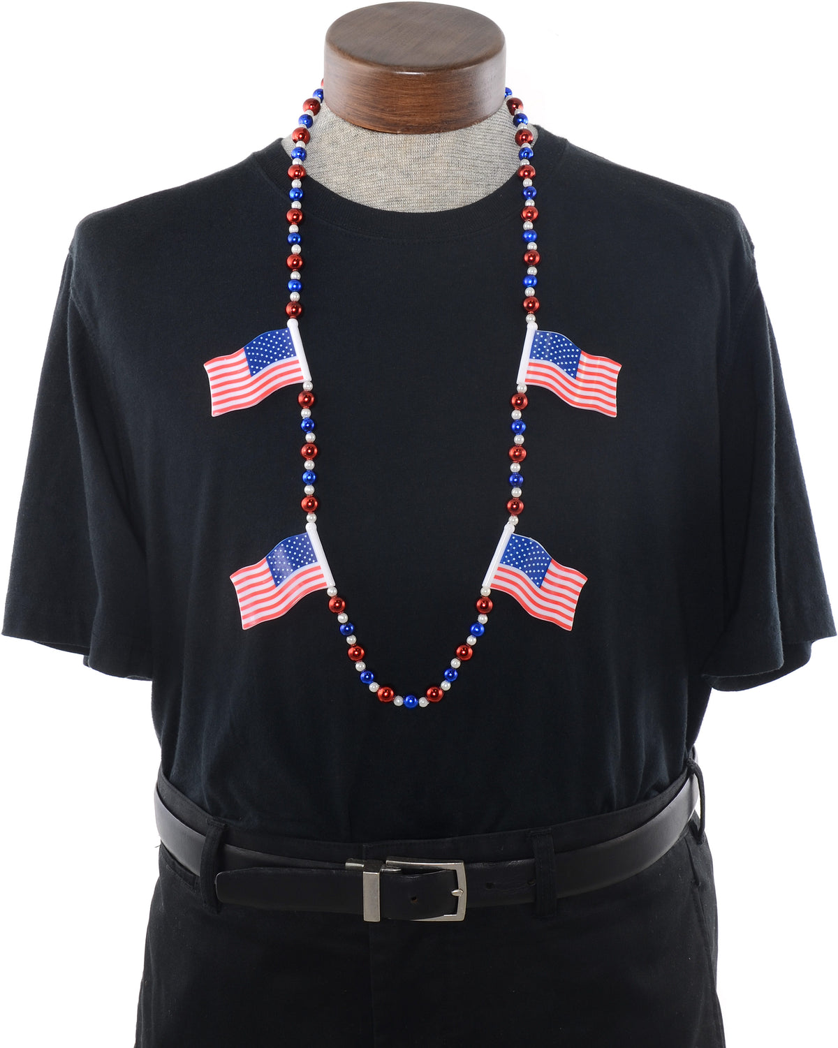 American Flags Bead Necklace detail photo 3