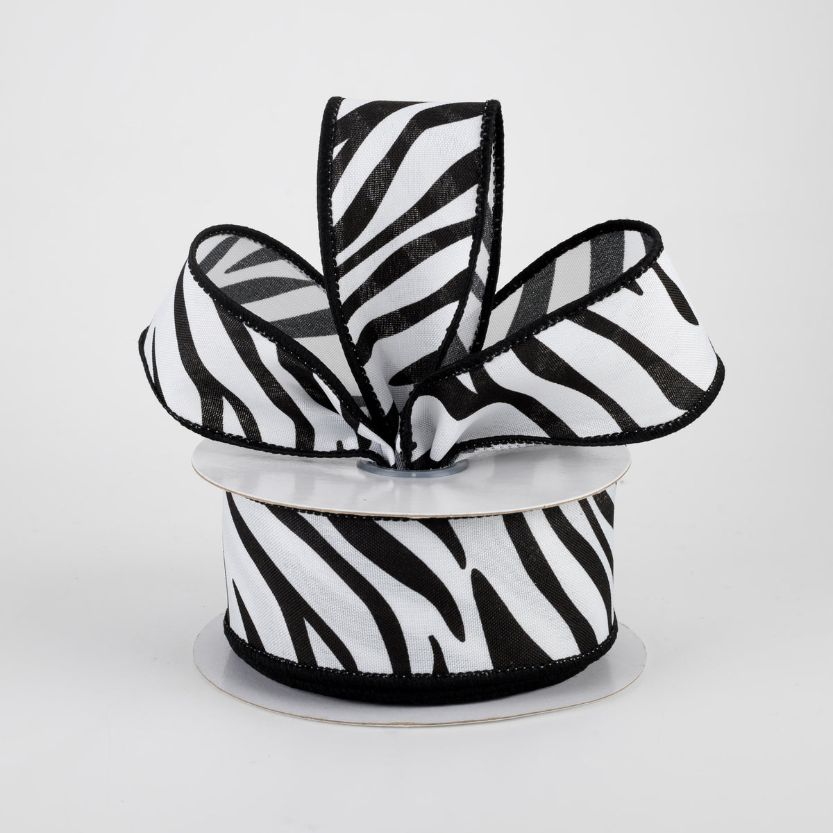 1.5" Animal Stripes Ribbon: White & Black (10 Yards) Lifestyle Photo