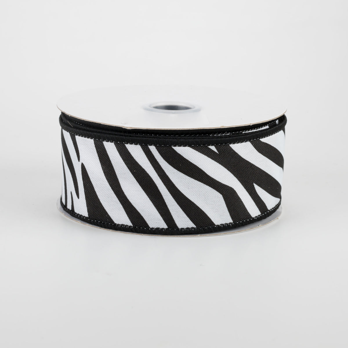 1.5" Animal Stripes Ribbon: White & Black (10 Yards)