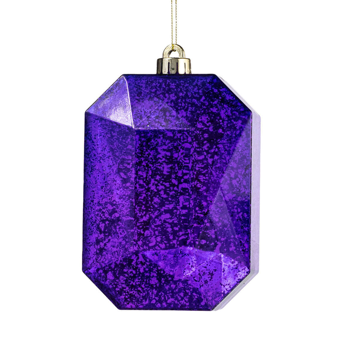6.25" Antiqued Rectangle Gem Ornament: Mercury Purple Item Number: XJ551823