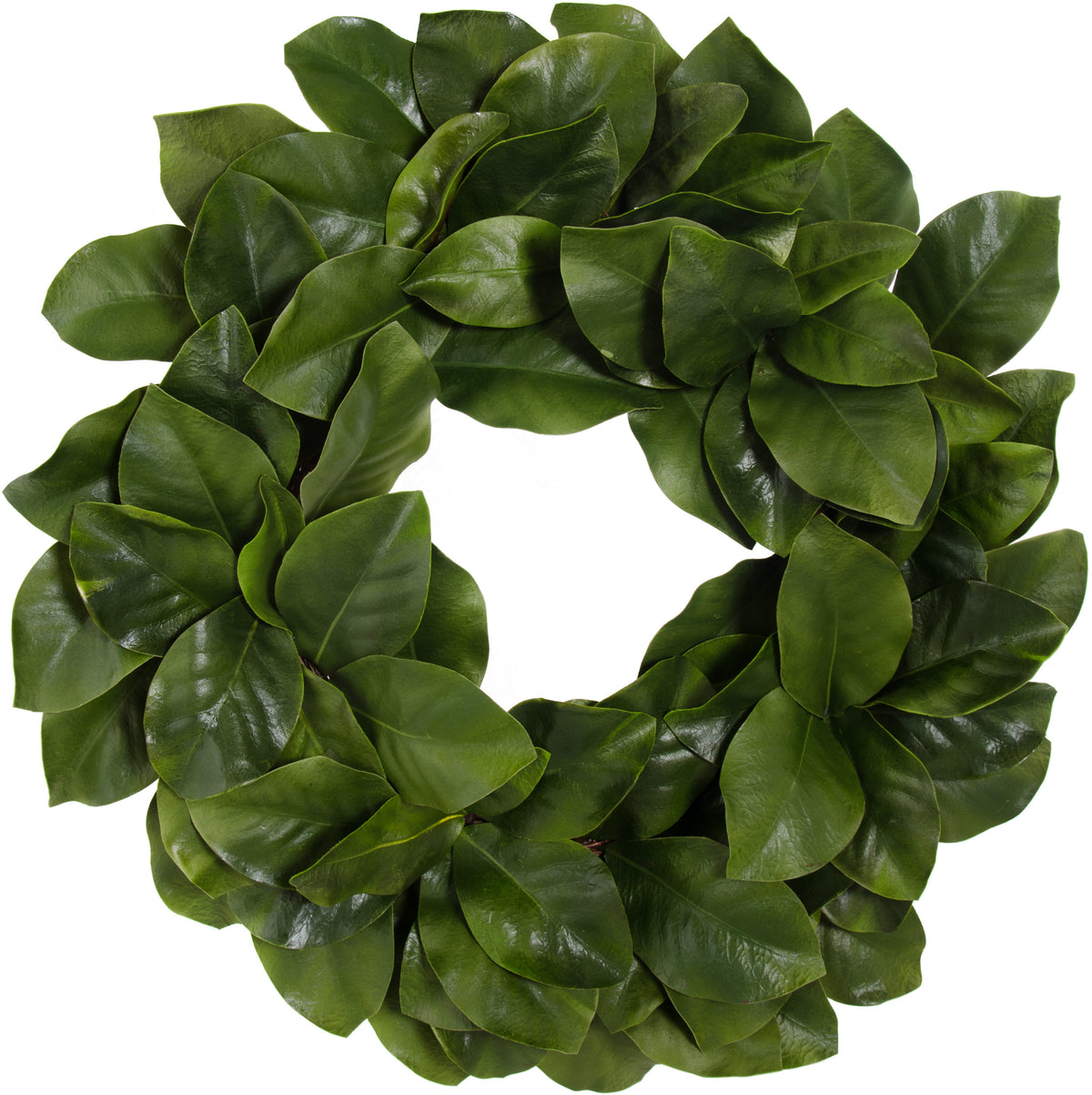 26" Artificial Magnolia Leaf Wreath: Realistic Green Item Number: 2833020GR